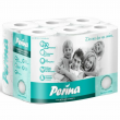 Туалетная бумага PERINA Perfect White 3сл., 12 шт\уп (куб)